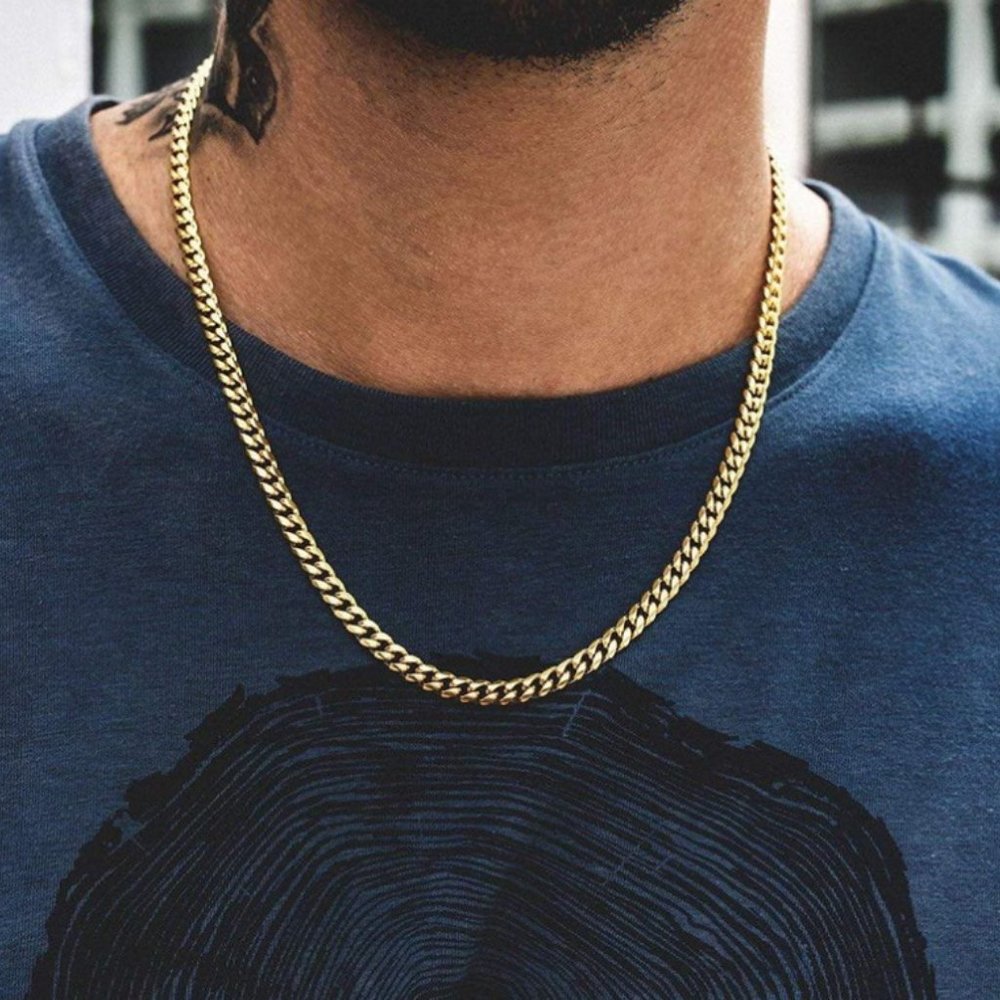 Gold Cuban Link Chain Necklace